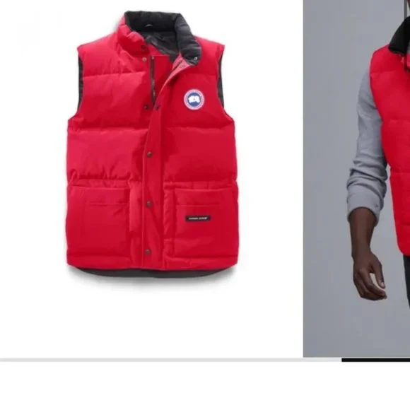 Canada Goose Red Puffer Vest - Picture 2 of 4